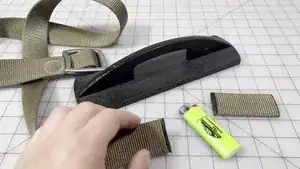 If needed, use a lighter to melt and soften the melted edge on both sides until it has the desired smoothness.