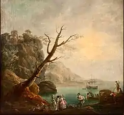 Luis Paret, Seascape with figures